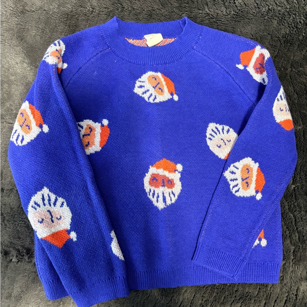 Tucker + Tate Blue Santa Crewneck Sweater